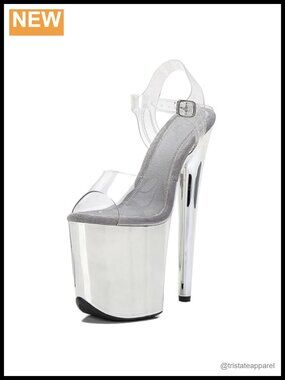 Pole Dance High Heel Clear Platform Stiletto Exotic Dance Shoes